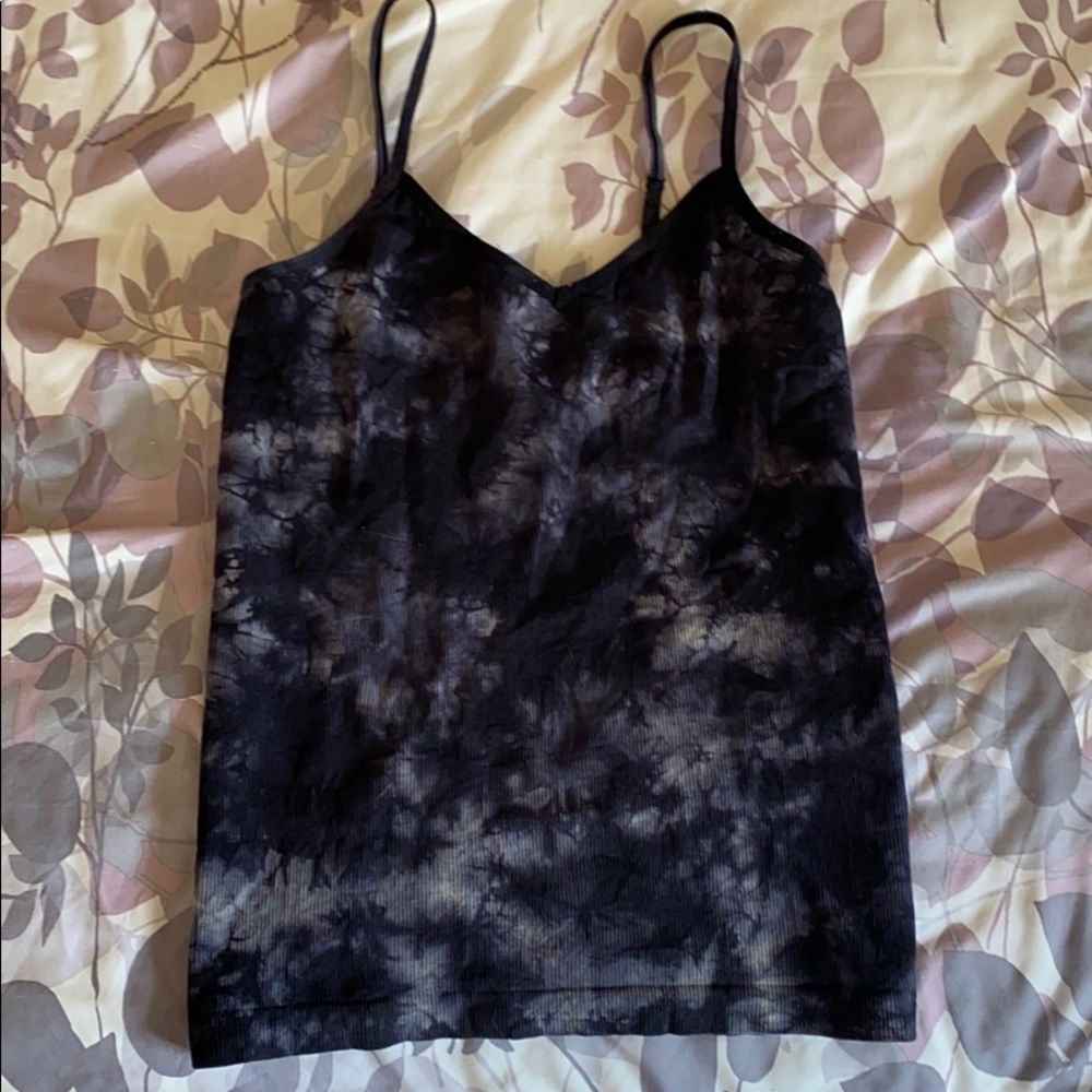 Black & Grey Tie die tank top